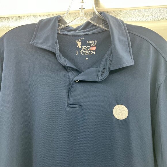 FG Tech Men's Short Sleeve Polo Shirt Navy/Multi Size Medium - Picture 2 of 9
